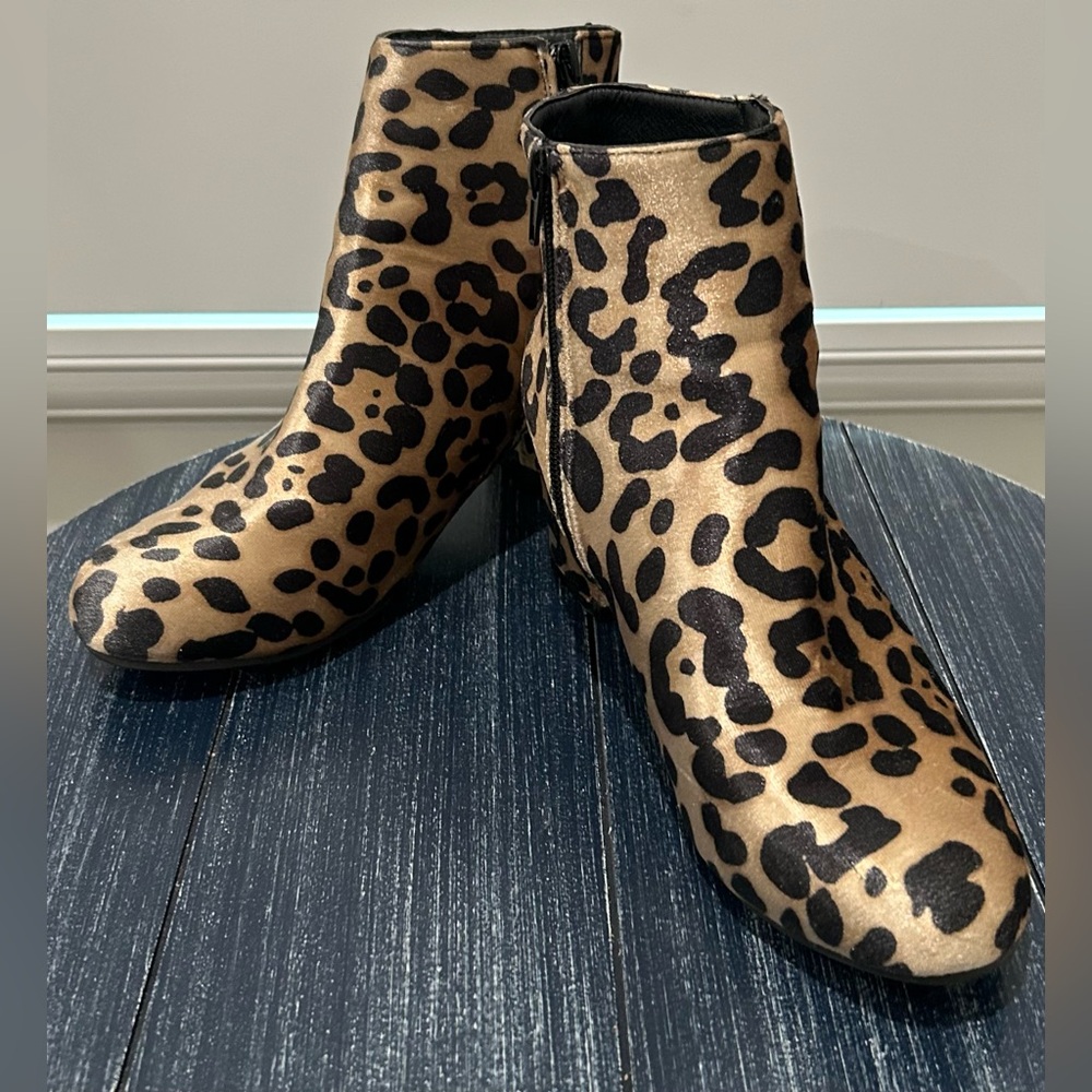 Leopard Print Ankle Boots